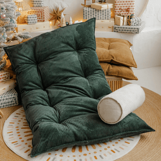 Corduroy Bolster Pillow – Roll Cushion for Floor Mattresses | Ecru