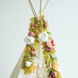 Artificial Peony Flower Garland as a Gift Accent - Ideal Floral Decoration for Baby Showers and Gifting