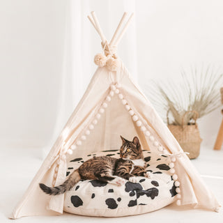 MINICAMP Soft Cat and Dog Pillow Bed from Fake Cow Fur