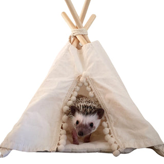 MINICAMP Hedgehog Bed Teepee with Soft Pad in Ecru
