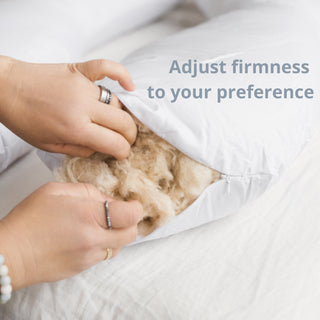 MINICAMP U-Shaped Pregnancy Pillow with Natural Sateen Cotton Cover in Stone Blue | Kapok or PES Filling