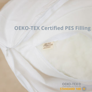 MINICAMP U-Shaped Pregnancy Pillow with Natural Sateen Cotton Cover in Stone Grey | Kapok or PES Filling