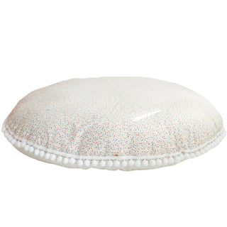 MINICAMP Big Floor Cushion with Pompoms in Colorful Drops