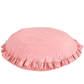 Large Pink Floor Cushion with Ruffles