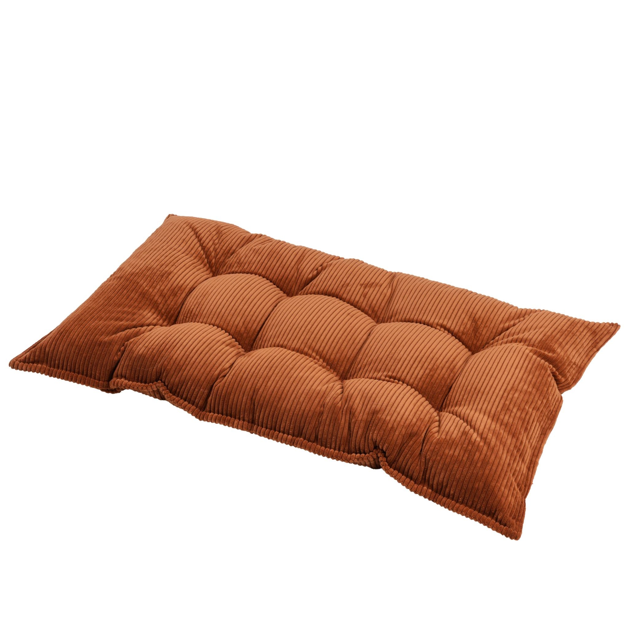 MINICAMP Tufted Corduroy Floor Cushion, French Style Pillow in Terracotta