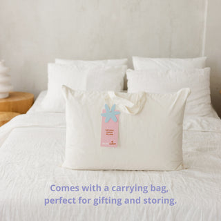 Adjustable Kapok & Latex Sleeping Pillow – Natural, 100% Cotton, Plant-Based Filling