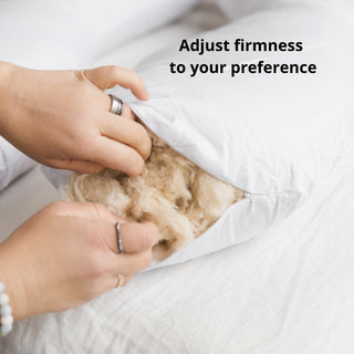 MINICAMP U-Shaped Body Pillow with Organic Cover in White | Kapok or PES Filling