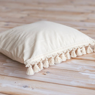 Square Decorative Cushion with Tassels