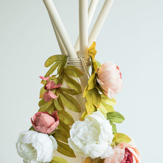 Boho Flower Garland for Teepee Decoration Close Up