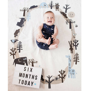 Baby Milestone Blanket from 100% Linen