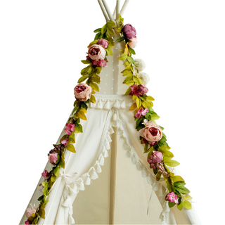 MINICAMP Peony Flower Garland for Teepee & Kids Room Decor | LONG