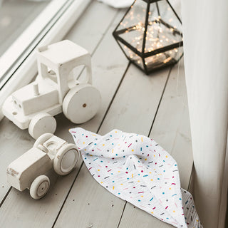 Confetti Baby Swaddles and Burp Cloths from Ultra soft Muslin