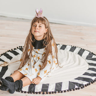 Monochrome Style Kids Teepee Tent in Black & White