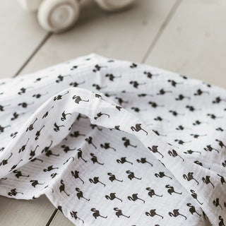 Flamingos Baby Swaddles and Burp Cloths from Double Gauze