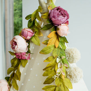 Peonies Floral Garland for Teepee & Nursery Decoration