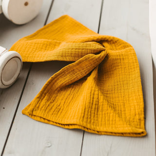 Mustard Baby Swaddles and Burp Cloths from Ultra soft Muslin