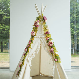 Peonies Floral Garland for Teepee & Nursery Decoration