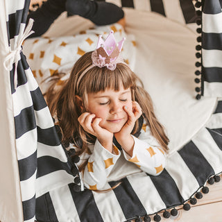 Monochrome Style Kids Teepee Tent in Black & White