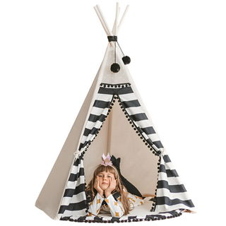 MINICAMP Kids Teepee Tent in Black & White