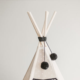 Monochrome Style Kids Teepee Tent in Black & White
