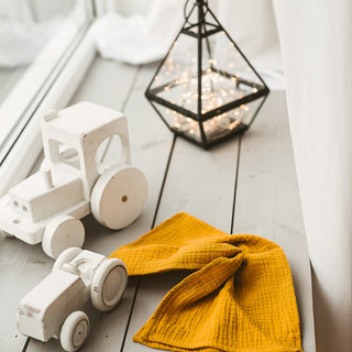 Mustard Baby Swaddles and Burp Cloths from Ultra soft Muslin