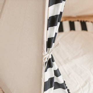 Monochrome Style Kids Teepee Tent in Black & White